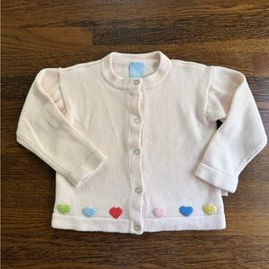 Bella Bliss Pink Heart Cardigan